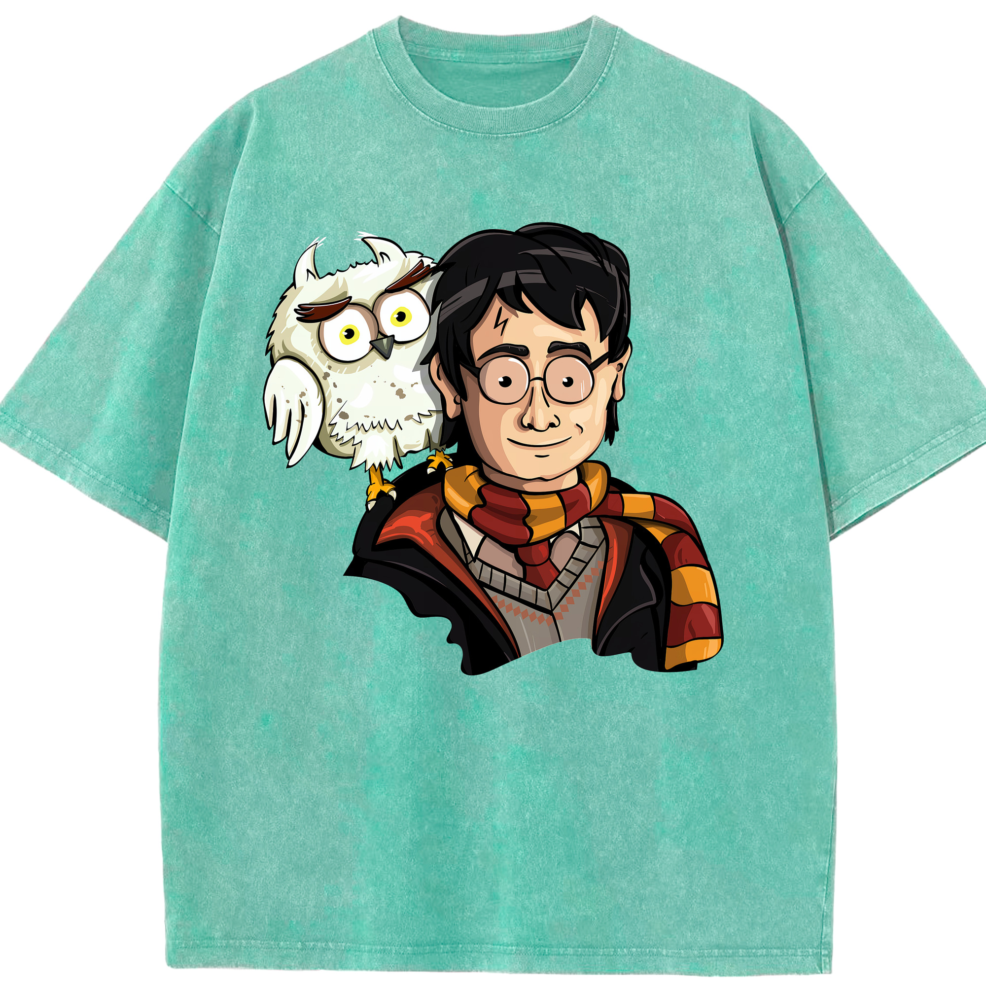 （画像用） Harry Potter ハリー・ポッターシリーズ 綿100% ヴィンテージ風 半袖Tシャツ（フロントプリント）